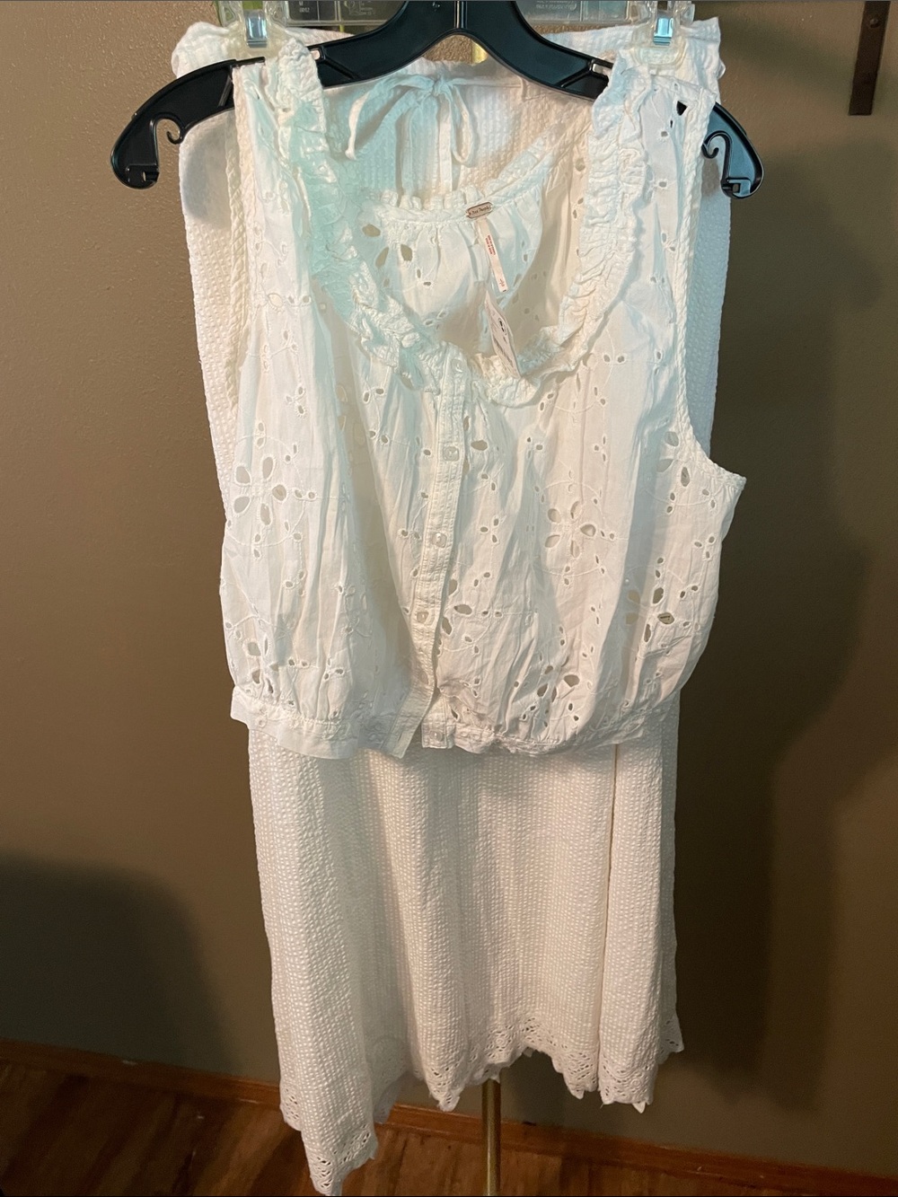 NWT Free People Ivory Madelyn maxi skirt set - Picture 2 of 9